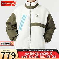 阿迪达斯 （adidas） 官网棉服男 2024春季连帽防风御寒加厚保暖棉衣外套棉袄男 IK5108/羊羔绒 L(150-160斤)