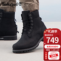 Timberland添柏岚马丁靴男鞋秋冬户外徒步登山工装防水牛皮休闲鞋A2KTV A2KTV015/黑色 43