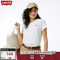 Levi's李维斯23白色刺绣贴布短袖女秋冬T恤39185 白色 L