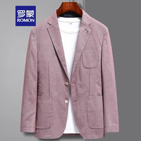 ROMON 罗蒙 休闲小西服男商务修身 酒红 170/88A(身高170,体重125左右)