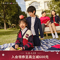 TOMMY HILFIGER【龙年系列】 24早春童装男女纯棉贴袋绣标纯色衬衫2412031 白色110 6/120cm