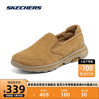 斯凯奇Skechers女鞋健步鞋加绒保暖一脚蹬懒人鞋软底运动鞋896045 栗色/CSNT栗色/CSNT 35.5