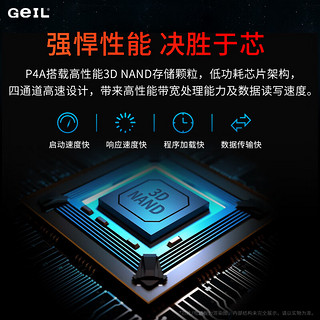 GeIL金邦 P4L固态硬盘PICE4.0台式机SSD笔记本电脑M.2(NVMe协议)高速ps5主机 P4A 4T 5000MB/S