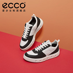 ecco 爱步 女鞋厚底板鞋 百搭真皮小白鞋运动休闲鞋 街头720 209713