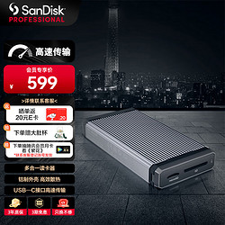 SanDisk professional 闪迪大师 PRO-READER SD读卡器USB兼容Type-C高速传输多插槽高性能支持SD和microSD