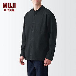 MUJI 無印良品 无印良品 MUJI 男式 棉水洗牛津 立领衬衫 ACA40C2S