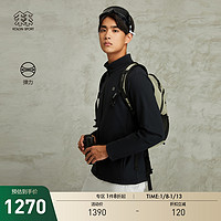 KOLON SPORT 可隆外套男款运动弹力上衣内里抓绒夹克户外休闲衣服