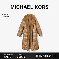 MICHAEL KORS 迈克·科尔斯 女士双面长款羽绒服面包服 深驼色 211 S