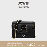 VERSACE 范思哲 Jeans Couture女士铆钉装饰小方包 黑色