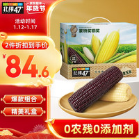 北纬47°(BEIWEI)杂粮礼盒 糯玉米棒黑糯玉米5穗+白糯玉米5穗 尔滨特产