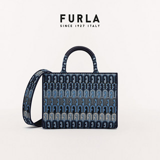 FURLA 芙拉 [新年礼物]FURLA芙拉OPPORTUNITY女士小号提花织物手提托特包