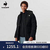 乐卡克（Le coq sportif）法国公鸡男款2023骑行系列秋冬中长羽绒服CL-5805234 黑色/BLK 3XL