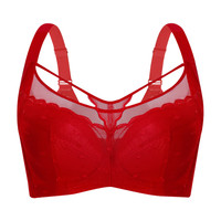 SISSI PRINCESS 茜茜公主 本命年结婚喜庆新娘内衣套装龙年聚拢大胸内衣上托本命年星河 中国红 90E