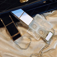 安瞳 口红美瞳镜盒网红款隐形眼镜盒ins女小巧便携护理盒宝岛眼镜