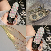 安瞳 口红隐形眼镜盒美瞳伴侣收纳盒子女网红日式新款简约小巧便携