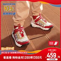 SKECHERS 斯凯奇 红色新年儿童龙年休闲老爹鞋中大童户外男童运动鞋