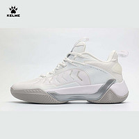 卡尔美（KELME）篮球鞋男防滑缓震透气舒适比赛训练运动鞋 白色 44