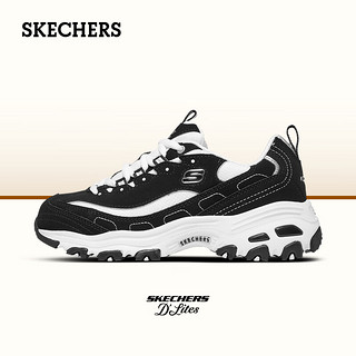 斯凯奇（Skechers）女鞋经典运动休闲熊猫鞋厚底复古百搭缓震老爹鞋 37