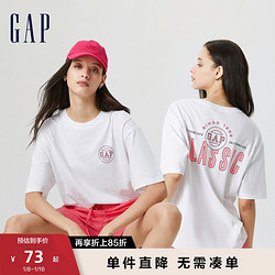 Gap 盖璞 男女装夏季2023新款LOGO亲肤短袖T恤670381运动休闲上衣