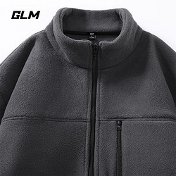 GLM 森马集团GLM冬季新款摇粒绒立领分割外套男加厚保暖拉链开衫夹克