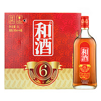 88VIP：和酒 和六半干黄酒整箱装 清爽型500ml*6瓶