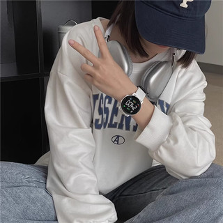 锋上 太空人LED手表男女 儿童电子手表简约初高中腕表跨年 太空人led圆形手表