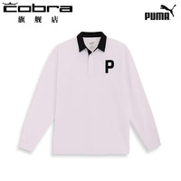 彪马（PUMA）高尔夫服装 冬 TEXBRID 男士时尚迷你华夫格翻领长袖POLO 白色 S