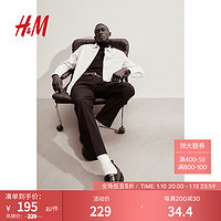 H&M2024春季男装柔软棉质标准版型灯芯绒衬衫1195967 浅米色 165/84A