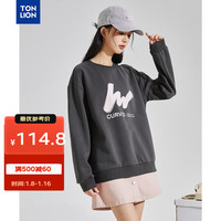 唐狮 TONLION女圆领卫衣WP 炭灰 S