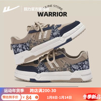 WARRIOR 回力 男鞋冬季低帮板鞋男休闲复古风鞋子男士舒适防水运动鞋男 宝石蓝 43