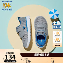 SKECHERS 斯凯奇 童鞋婴儿学步鞋2022男女宝宝运动鞋夏透气小童网鞋415015N 男童/灰色/蓝色/GYBL 24