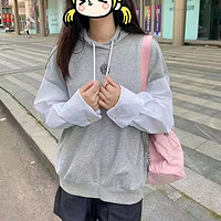 抖音超值购：NIKE 耐克 女子休闲服连帽撞色运动卫衣套头衫 DD5053-063