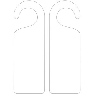 海斯迪克 PVC门锁房门挂牌吊牌 门把手标示牌 21*8cm 白色 白卡不印刷