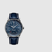 BREITLING 百年灵 航空计时系列自动机械男士手表41瑞士腕表新年礼物 蓝色-鳄鱼皮表带-针扣