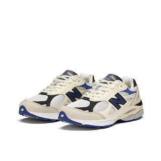 NEW BALANCE 男鞋女鞋990V3系列美产潮流百搭复古运动休闲鞋 米色/白色 M990WB3 41.5 (脚长26cm)