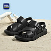HLA 海澜之家 男鞋舒适休闲凉拖鞋两用简约沙滩鞋HAALXM2ACE0028 黑色43