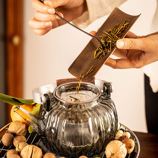 瓷牌茗茶具围炉煮茶家用室内烧烤套装电陶炉煮茶器加厚耐热玻璃煮茶壶 《半月》电陶炉+烤网