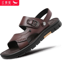 红蜻蜓 RED DRAGONFLY红蜻蜓 RED DRAGONFLY男凉鞋透气时尚舒适休闲凉拖鞋沙滩鞋男两穿 WTT211152 棕色