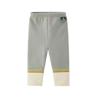 阿米拉啊咪啦童装羊羔毛加厚打底裤女童宝宝修身百搭保暖裤 浅灰奶油米 80cm