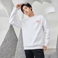 QIAODAN 乔丹 秋装圆领套头印花上衣打底衫长袖T恤男运动卫衣