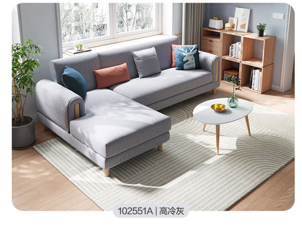 全友家居 北欧简约布艺沙发床 仿棉麻L型布艺沙发客厅家具102551C (C款米色)正向布艺沙发(扶3+转)【报价 价格 评测 怎么样】 -什么值得买