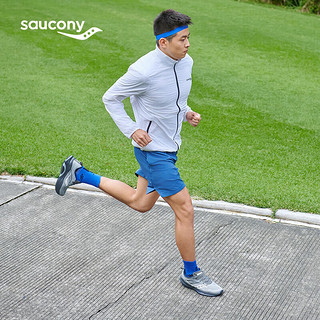 Saucony索康尼全擎22男跑鞋缓震舒适跑步鞋训练运动鞋灰兰41