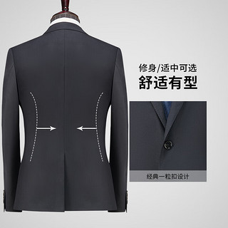 杉杉（SHANSHAN）西服套装男士秋冬季抗皱修身职业正装西装商务礼服男装外套 藏青色 165/84A(44A)