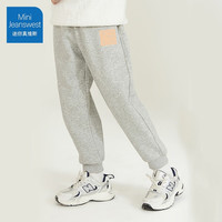 迷你真维斯 MINI JEANSWEST迷你真维斯儿童裤子男童秋季宝宝休闲裤时髦童装中小童运动裤秋装 【春秋长裤】笑脸小标灰色 120