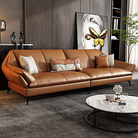 CEYI 策一 直排全真皮沙发意式现代简约户型办公客厅佛山家具品牌前十马尔默 单人位双扶手