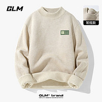 GLM森马集团品牌半高领毛衣男秋冬季纯色针织衫套头打底衫男士线衫 半高领-杏#JGLG牌X L(110-130斤)