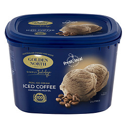 Golden North 金诺斯 金若丝 冰咖啡味冰淇淋 2L*1桶/940g 进口家庭装鲜奶冰激凌