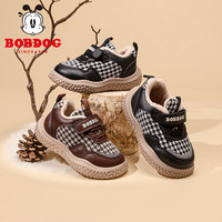 BoBDoG 巴布豆 男童保暖棉鞋中小童加绒冬鞋女童学步儿童小鞋子CO831010