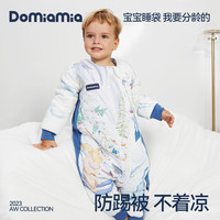 DOMIAMIA 婴儿睡袋秋冬恒温款春秋防惊跳防踢被儿童长袖公主王子分腿睡衣 M码-雪原飞驰(身高75-90cm)