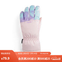 迪卡侬（DECATHLON）户外手套男女秋防水保暖加绒分指手套WEDZE1 【儿童款】粉色 S